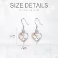 TOUPOP Sterling Silver Rose Heart Butterfly Initial X Letter Drop Dangle Earrings-0-5