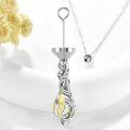 wholesale 925 Sterling Silver Rainbow Crystal Angel Wing Heart Cremation Jewelry Pendant Urn Necklace with Funnel and Fill Tool-0-2