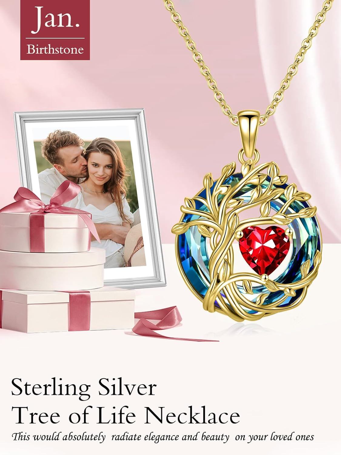 Austrian Crystal Tree of Life Necklace
