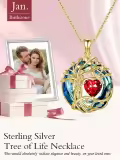 wholesale White Gold Yellow Gold Plated 925 Sterling Silver Austrian Crystal Celtic Tree of Life Necklace-0-1