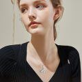 wholesale 925 Sterling Silver Love Music Piano Keys Heart Pendant Necklace With Zircon Accents-0-1