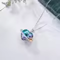 TOUPOP Sterling Silver Crystal Pendant Necklace For Women Birthday Christmas Gifts-0-4
