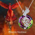 wholesale 925 Sterling Silver Round Crystal Phoenix Pendant Necklace s for Women-0-9