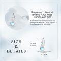 wholesale S925 Sterling Silver Moonstone Floral Leverback Earrings for Women, Hypoallergenic Gift-0-2