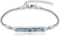 wholesale 925 Sterling Silver Abalone Claddagh/Mountain/Tree Of Life Bracelet for Women s-Claddagh