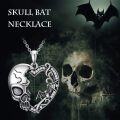 wholesale Skull Necklace For Women 925 Sterling Silver Heart Skeleton Necklace Rose/hand/bat/rib Cage Pendant Goth Gothic Jewelry Halloween Christmas Gifts For Women -0-4