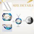 wholesale 925 Sterling Silver Blue Crystal Mama Bear Pendant Necklaces for Women - Mother's Day Gifts-0-2