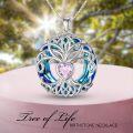wholesale TOUPOP Gifts For Women 925 Sterling Silver Tree Of Life Birthstone Necklace With Crystal Birthday Jewelry Gifts For Women, Sterling Silver, No Gemstone -0-3
