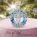 TOUPOP Sterling Silver No Gemstone Tree Of Life Birthstone Necklace-0-3