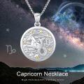 wholesale 925 Sterling Silver Capricorn Zodiac Sign Constellation Pendant Necklaces for Women Men Astrology Gifts-0-4