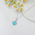 wholesale 925 Sterling Silver Pendant Necklace Black Agate Teardrop Platinum Plated Filigree Design For Women-0-16