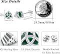 wholesale 925 Sterling Silver Celtic Birthstone Stud Earrings Celtic Knot Jewelry Gifts-0-5