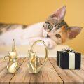 wholesale 925 Sterling Silver Gold Cat Shape Leverback Earrings for Women and Teen Girls - Birthday & Christmas Gift Ideas-0-4