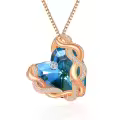 wholesale 925 Sterling Silver Infinity Heart Birthstone Crystal Necklace-0-0