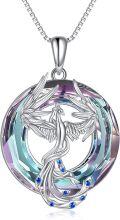 wholesale TOUPOP Phoenix Gifts For Her Phoenix Necklaces Sterling Silver Crystal Phoenix Pendant Necklaces Renewal Nirvana Necklaces Phoenix Jewelry For Women -0-0