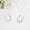 wholesale 925 Sterling Silver Butterfly Opal Hoop Earrings - Gift Ideas for Her-0-3