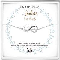 wholesale 925 Sterling Silver Infinity Heart Bracelet - Gift for Best Sisters Christmas Mother's Day Birthday Jewelry-Infinity
