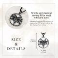 wholesale 925 Sterling Silver Pentagram with Goat Head and Snake Eyes Satanic Necklace Gothic  for Men Women-0-4