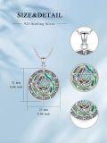 wholesale Celtic Knot Pentagram Necklace Christmas Gifts For Women S925 Sterling Silver Abalone Zodiac Constellation Necklace Pentacle Wiccan Jewelry, Gifts For Women Mom Girlfriend Christmas Birthday Valentine's Day -0-3