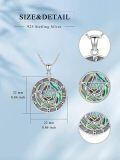 TOUPOP Sterling Silver Abalone Celtic Knot Pentagram Zodiac Constellation Necklace-0-3