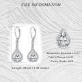 wholesale Sterling Silver Genuine Simulated Birthstone Teardrop Leverback Earrings-0-3