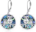 wholesale 925 Sterling Silver Owl Dangle Earrings-0-0