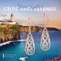 wholesale Rose Gold 925 Sterling Silver Teardrop Celtic Knot Drop Earrings for Women-0-5