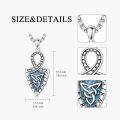 wholesale 925 Sterling Silver Turquoise Arrowhead Celtic Knot Wolf Pendant Necklace-0-1