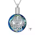 TOUPOP Sterling Silver Crystal Tree Of Life Paw Print Cremation Pendant Necklace-0-0