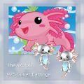 wholesale 925 Sterling Silver Axolotl Moonstone Stud Earrings for Women Lovely Animal s-0-3