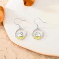 wholesale 925 Sterling Silver Hamsa Hand Earrings Wholesale With Evil Eye And Yin Yang Design-0-2
