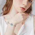 wholesale 925 Sterling Silver Butterfly Opal Charm Bracelet-0-1