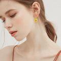 wholesale 925 Sterling Silver Yellow Gold Plated Sunflower Drop Earrings - Fashionable s for Her-0-2