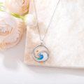wholesale 925 Sterling Silver Opal Wave Necklace - Ocean Inspired s for Her-0-4