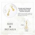 wholesale 10K Gold Filigree Rose Drop Leverback Earrings Fine for Women and Girls-0-4