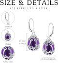 wholesale Sterling Silver Peridot Moonstone Purple Crystal Dangle Earrings-0-12