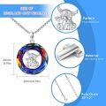 wholesale 925 Sterling Silver Rainbow Crystal Highland Cow Pendant Necklace-0-3
