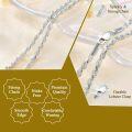 wholesale Sterling Silver Gold Plated 3 2mm Cuban Chain Necklace for Women Men 16 24 Inch-0-25