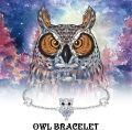 wholesale 925 Sterling Silver Opal Owl Bracelet for Women s-0-1