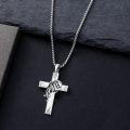 wholesale Sterling Silver Cross Pendant Necklace for Women Men Religious Jewelry Gift for Christmas Birthday Mothers Day-0-36