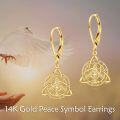 wholesale 10K Golden Celtic Knot Drop Earrings for Women - Irish Style s-0-4