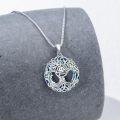 wholesale Sterling Silver Crystal Tree of Life Necklace Celtic Knot Jewelry for Women-0-15
