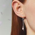 wholesale 925 Sterling Silver Bowling Ball & Pin Sports Dangle Earrings for Women Girls Gifts-0-2