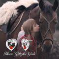 wholesale 925 Sterling Silver Hypoallergenic Crystal Horse Stud Earrings 12mm (0.47) Heart Charm Gift for Women Horse Lovers-0-2