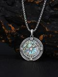 wholesale TOUPOP Viking Compass Necklace For Women S925 Sterling Silver Celtic Knot Necklace Friendship Talisman Travel Compass Pendant Jewelry Gifts For Women Men Birthday Christmas Gifts -0-1
