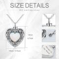 wholesale Sterling Silver Flower Urn Necklace for Ashes Memorial Keepsake Heart Jewelry-0-30