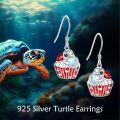 wholesale 925 Sterling Silver Cupcake Penguin Heart Drop Dangle Earrings for Women Girls Valentine's Day Gift-0-2