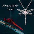 wholesale Sterling Silver Stone Dragonfly Urn Necklace for Ashes w Filling Tool-0-16