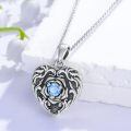 wholesale 925 Sterling Silver Rose Flower Compass Photo Locket Necklace for Women-0-1
