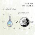 wholesale 925 Sterling Silver Teardrop Shape with Gold Plated Puppy and Angel Design Keepsake Pendant Necklace for Pet Ashes Memory Jewelry-0-4